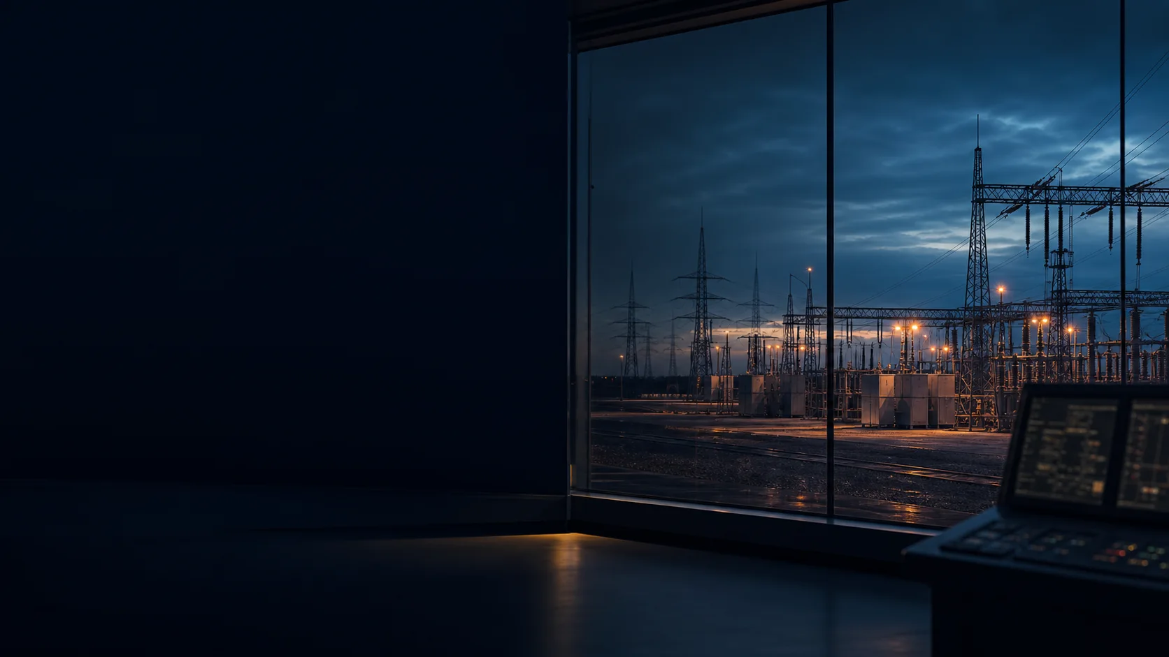 Centro de control energético con videowall en operación